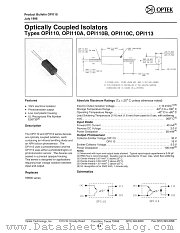 OPI110 datasheet pdf Optek Technology