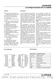 UL634H256SK45G1 datasheet pdf ZMD