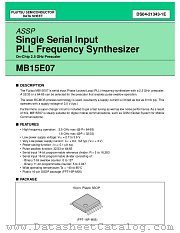 MB15E07PFV1 datasheet pdf Fujitsu Microelectronics