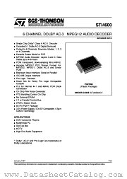 STI4600 datasheet pdf ST Microelectronics
