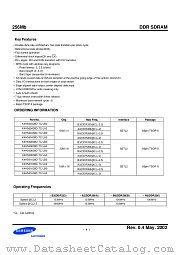 K4H561638D-TC/LA2 datasheet pdf Samsung Electronic