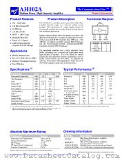AH102A-PCB2000 datasheet pdf WJ Communications