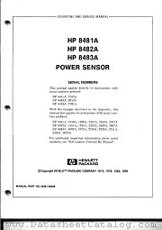 HP8483A datasheet pdf Agilent (Hewlett-Packard)