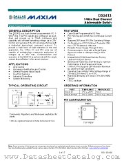 DS2413 datasheet pdf MAXIM - Dallas Semiconductor