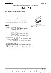 TA8277 datasheet pdf TOSHIBA
