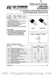 STP4NA90FI datasheet pdf ST Microelectronics