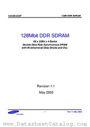 K4D263238F-QC50 datasheet pdf Samsung Electronic