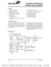 HT48RA0-2 datasheet pdf Holtek Semiconductor