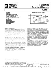 AD9022SQ datasheet pdf Analog Devices