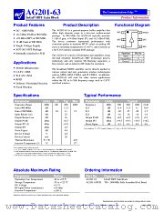 AG201-63 datasheet pdf WJ Communications