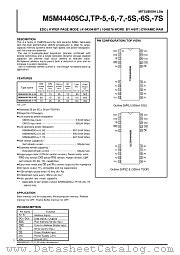 M5M44405CJ-5 datasheet pdf Mitsubishi Electric Corporation