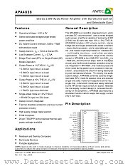 APA4838 datasheet pdf ANPEC Electronics Corporation