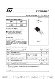 STPS80L60 datasheet pdf ST Microelectronics