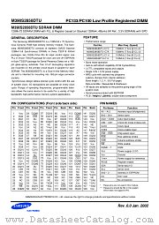 M390S2858DTU-C1H datasheet pdf Samsung Electronic