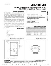 MAX3314EEKA-T datasheet pdf MAXIM - Dallas Semiconductor