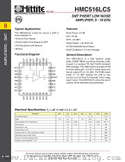 HMC516LC5 datasheet pdf Hittite Microwave Corporation