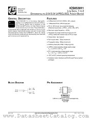 ICS853011BMLFT datasheet pdf Integrated Circuit Systems