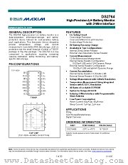 DS2764BE-025/T&R datasheet pdf MAXIM - Dallas Semiconductor