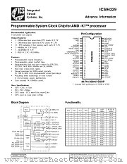 ICS94229 datasheet pdf Integrated Circuit Systems
