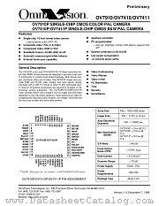 OV7410 datasheet pdf OmniVision Technologies