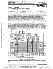DSP56603 datasheet pdf Freescale (Motorola)