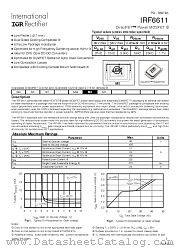 IRF6611 datasheet pdf International Rectifier