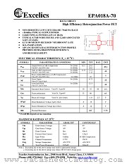 EPA018A-70 datasheet pdf Excelics Semiconductor