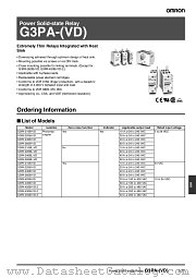 G3PA-450B-VD-2 datasheet pdf Omron