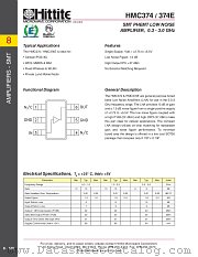 HMC374 datasheet pdf Hittite Microwave Corporation