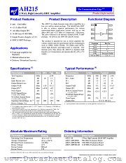 AH215-S8 datasheet pdf WJ Communications