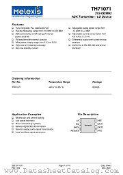 TH71071 datasheet pdf Melexis