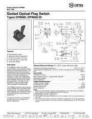 OPB680-20 datasheet pdf Optek Technology