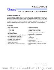 W49L102P-70 datasheet pdf Winbond Electronics
