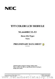 NL6448BC33-53 datasheet pdf NEC