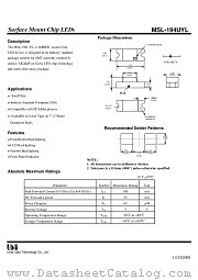 MSL-194UYL datasheet pdf Unity Opto Technology