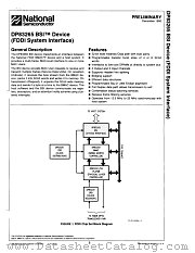 DP83265BSI datasheet pdf National Semiconductor