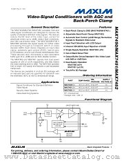 MAX7452ESA datasheet pdf MAXIM - Dallas Semiconductor