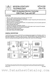 MTV412MS128 datasheet pdf MYSON TECHNOLOGY