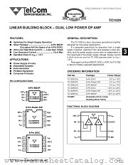 TC1029CUA datasheet pdf TelCom Semiconductor