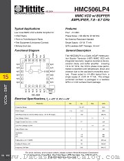HMC506LP4 datasheet pdf Hittite Microwave Corporation