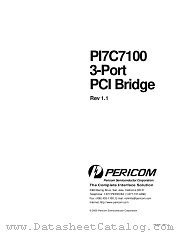 PI7C7100 datasheet pdf Pericom Technology