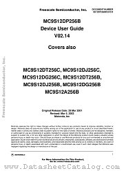 MC9S12DT256C datasheet pdf Freescale (Motorola)