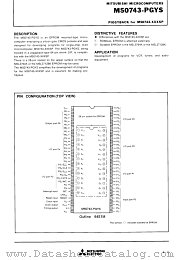 M50743-PGYS datasheet pdf Mitsubishi Electric Corporation