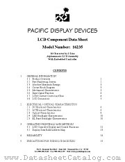 16235XXC datasheet pdf Pacific Display Devices