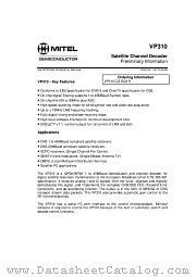 VP310CGGQ1R datasheet pdf Mitel Semiconductor