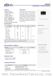 ASG402 datasheet pdf Advanced Semiconductor Business Inc