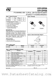 STF12PF06 datasheet pdf ST Microelectronics