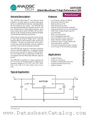 AAT3238IGU-2.5-T1 datasheet pdf ANALOGIC TECH