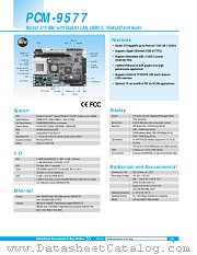 PCM-9577FG-00A1 datasheet pdf Advantech