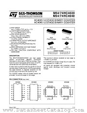 M54HC4040B1R datasheet pdf ST Microelectronics